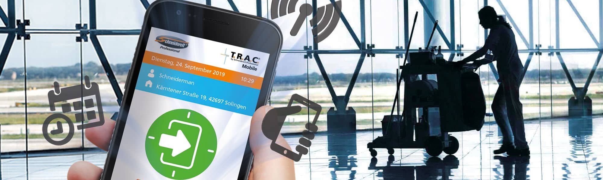 trac® Mobile digitale zeiterfassung gebäudereiniger