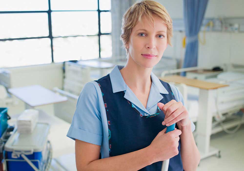 Gebäudereiigung im Krankenhauszimmer